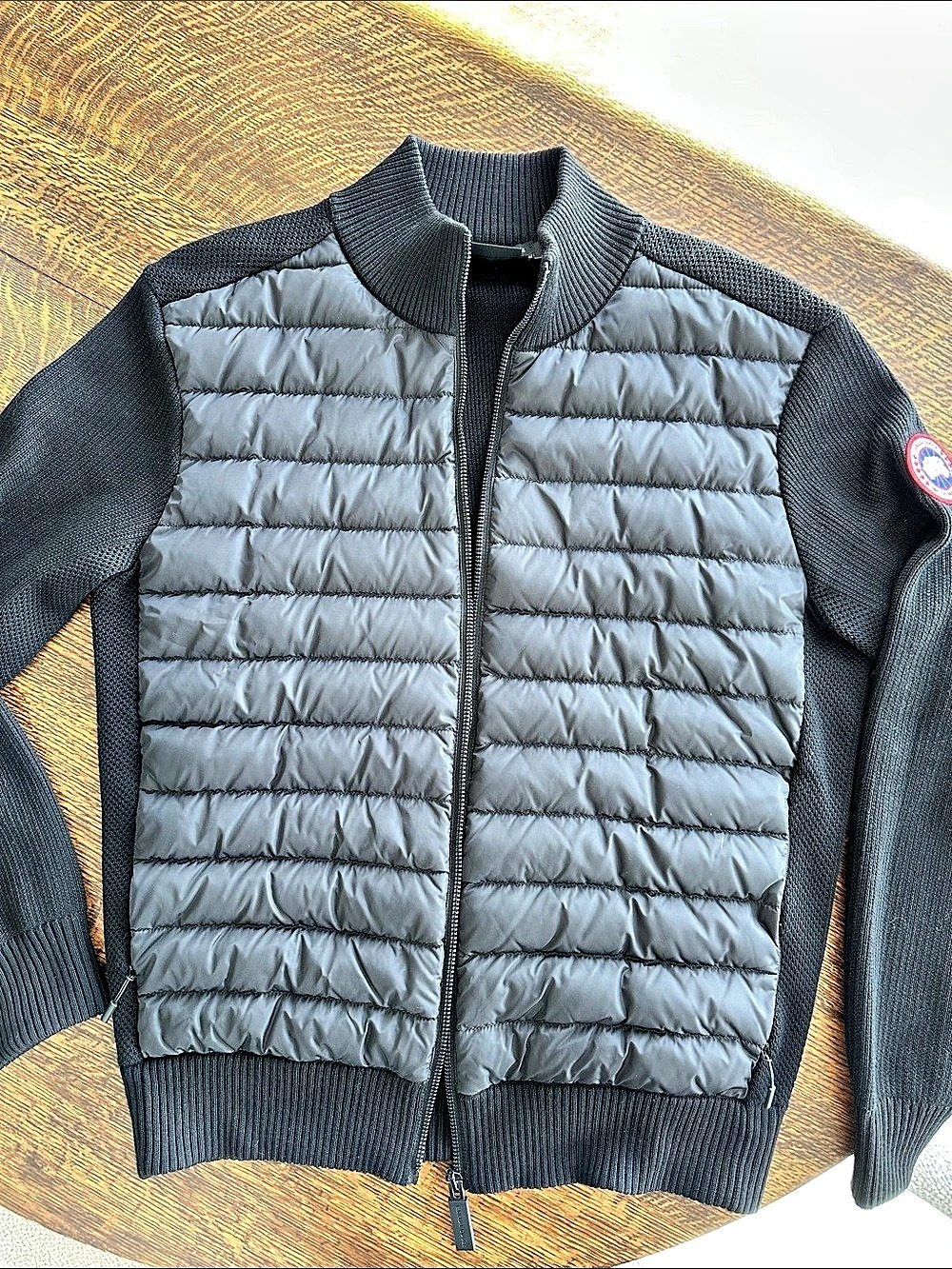 Canada Goose Black Quilted Knit Jacket